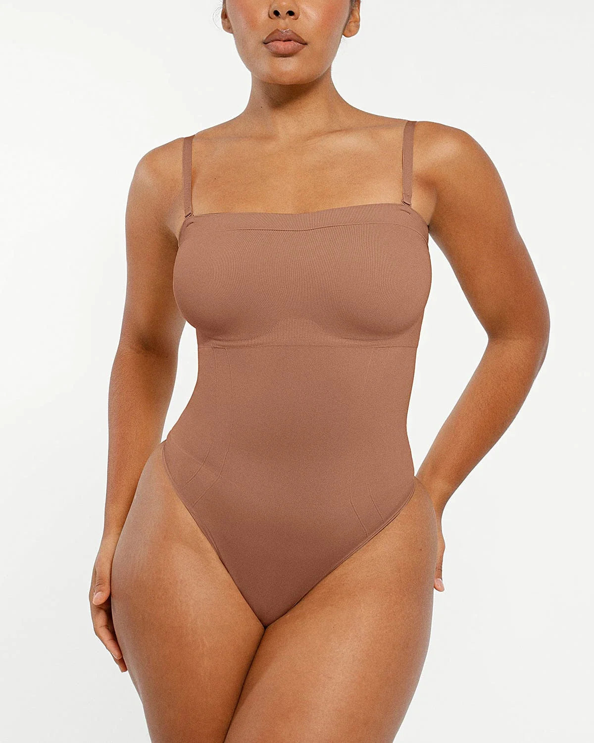 Bare Essentials™ Skin Flow™ Strapless Sculpt Thong Bodysuit