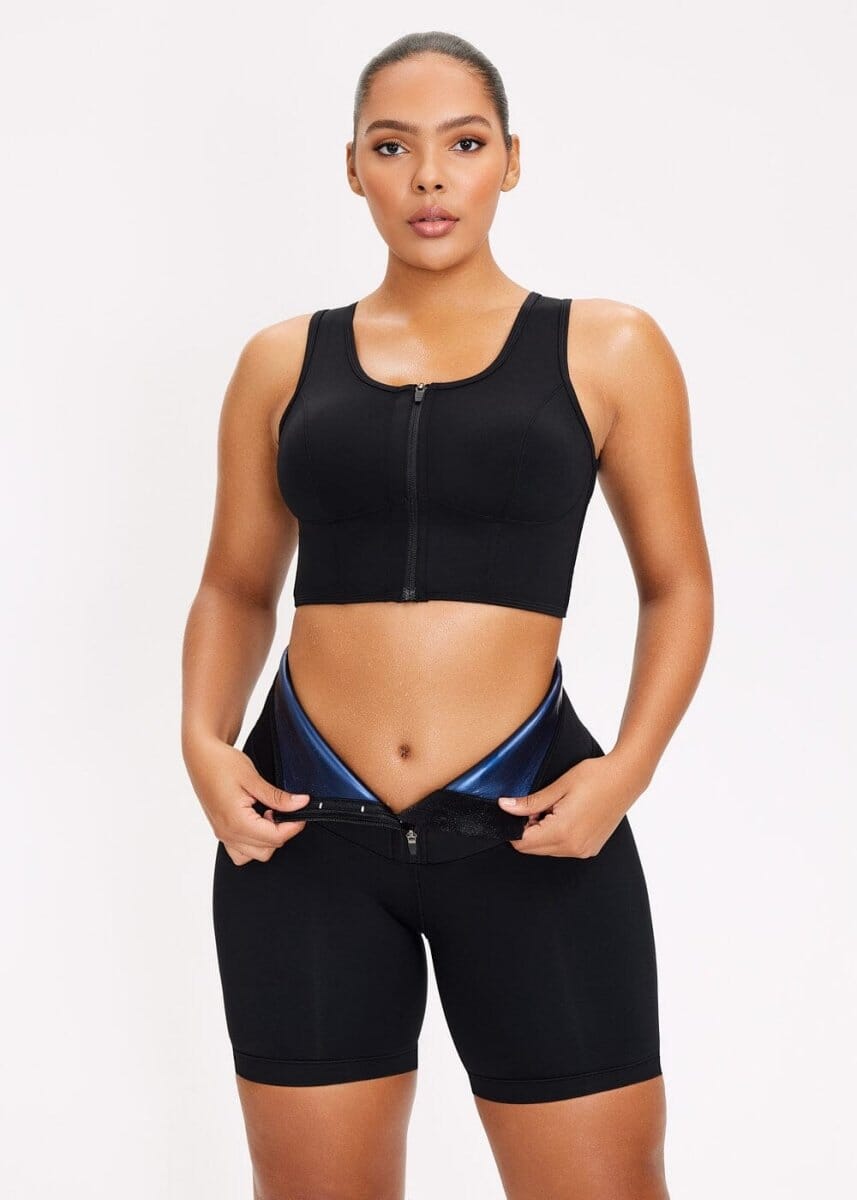 SaunaSculpt Zip Workout legging