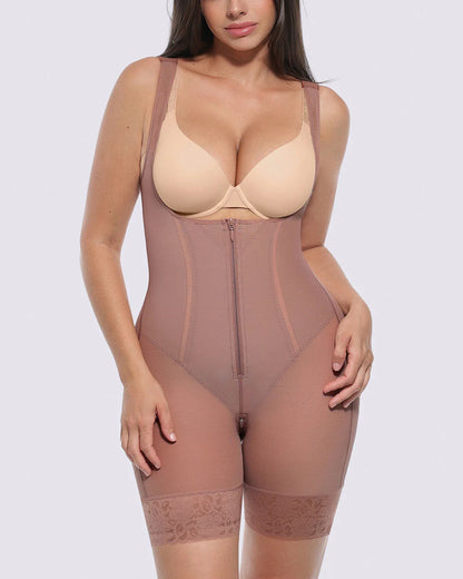 Open Bust Tummy Control Bodysuit
