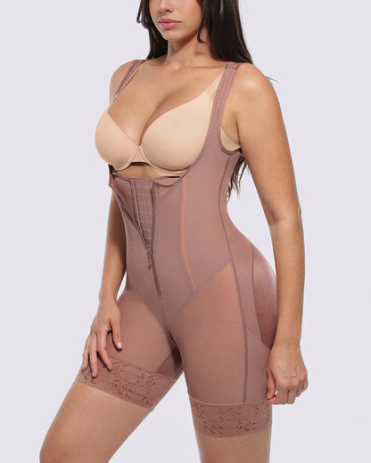 Open Bust Tummy Control Bodysuit