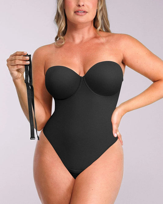 Bare Essentials-Strapless Thong Bodysuit