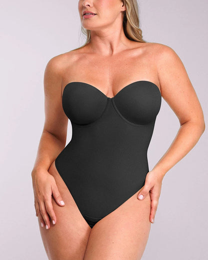 Bare Essentials-Strapless Thong Bodysuit