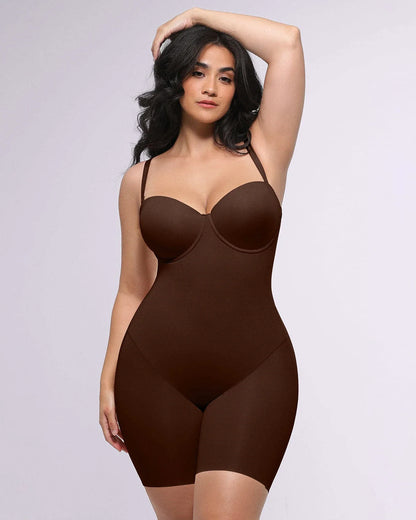 Bare Essentials™ AirSlim® Strapless Mid Thigh Bodysuit