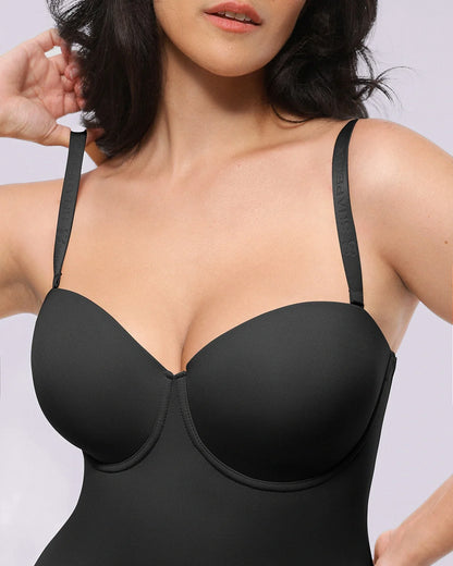 Bare Essentials™ AirSlim® Strapless Mid Thigh Bodysuit