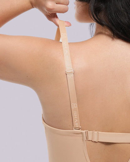 Bare Essentials™ AirSlim® Strapless Mid Thigh Bodysuit