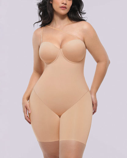 Bare Essentials™ AirSlim® Strapless Mid Thigh Bodysuit