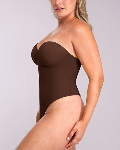 Bare Essentials-Strapless Thong Bodysuit