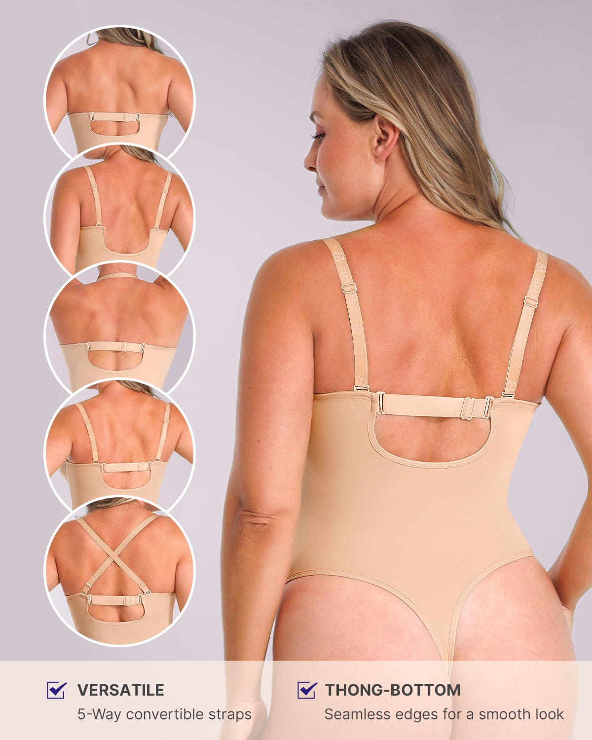 Bare Essentials-Strapless Thong Bodysuit