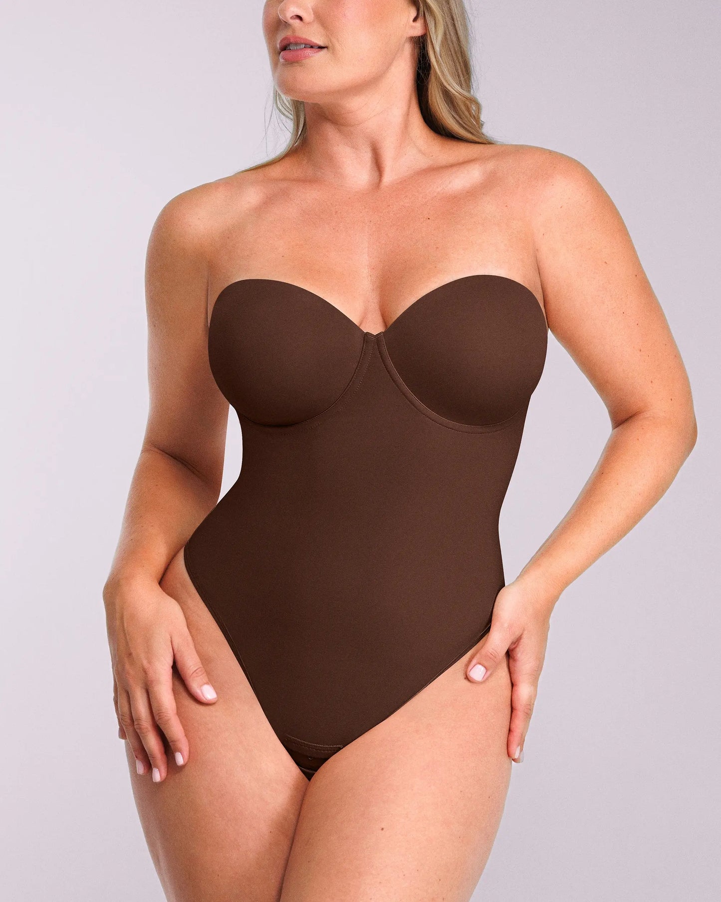 Bare Essentials-Strapless Thong Bodysuit