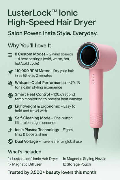 LusterLock™ Ionic High-Speed Hair Dryer