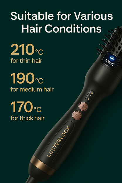 LUSTERLOCK Ionic Hot Air Brush – 3-in-1