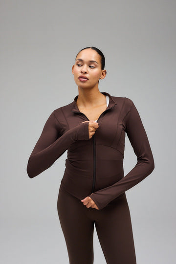 Veste Zip – Marron Pécan