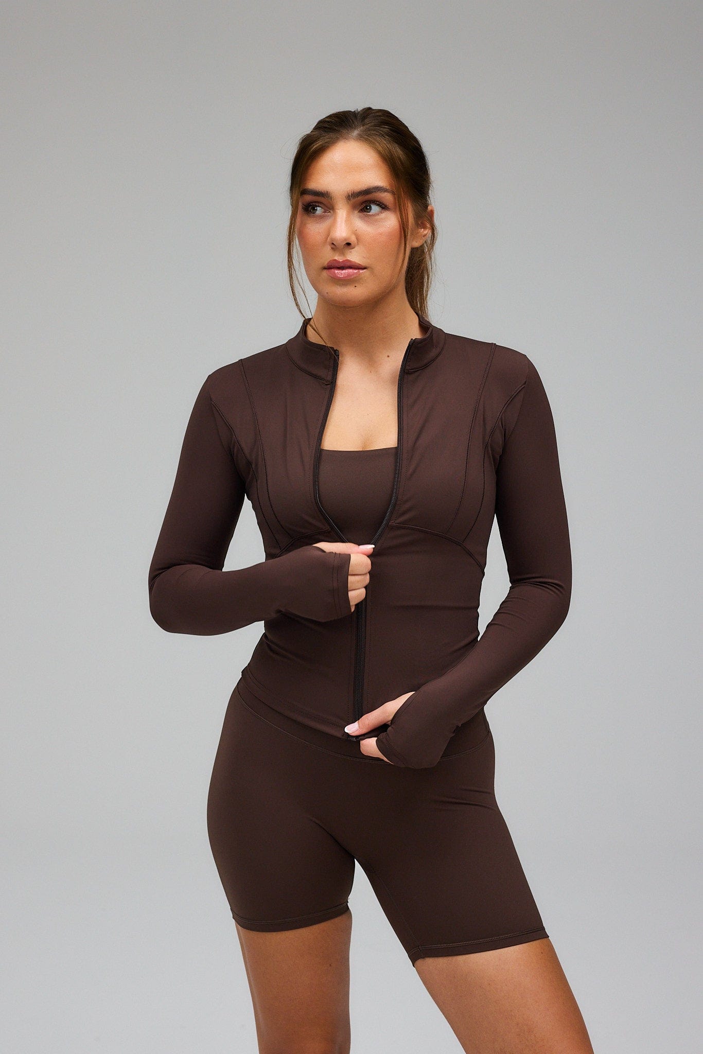 Veste Zip – Marron Pécan