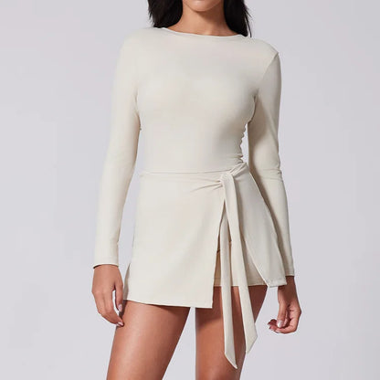 Robe mini manches longues | Élégance dynamique pour l’activité