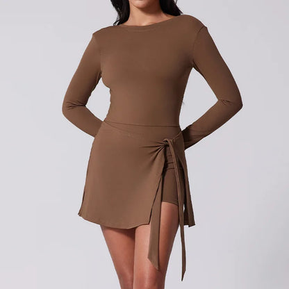 Robe mini manches longues | Élégance dynamique pour l’activité