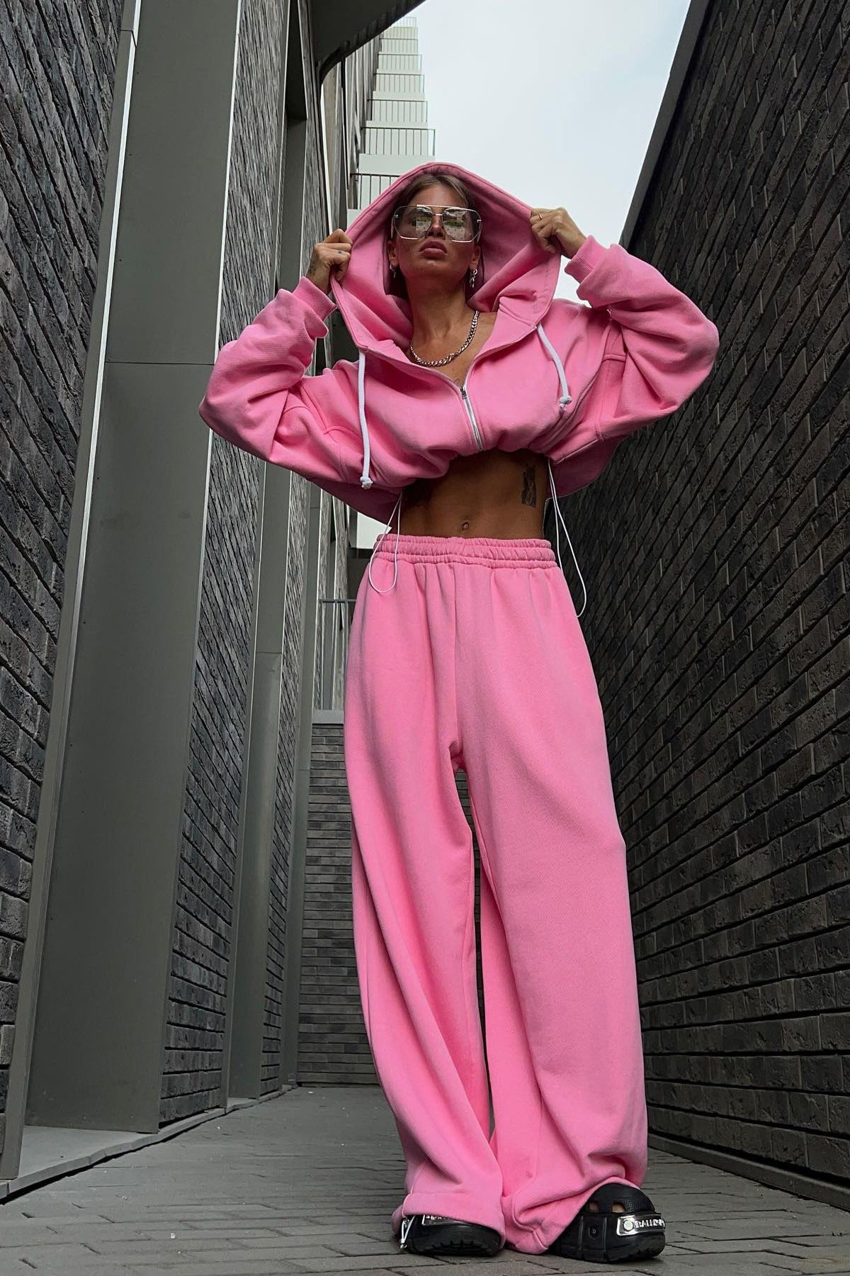 Two-piece Streetwear Loose Sweater Suit