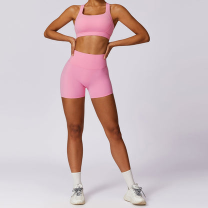 Ensemble Brassière de Sport & Short Taille Haute | Ultra-Doux & Confort Optimal