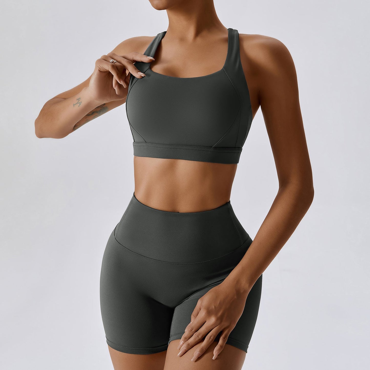 Ensemble Brassière de Sport & Short Taille Haute | Ultra-Doux & Confort Optimal