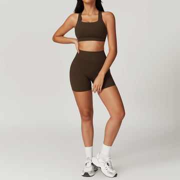 Ensemble Brassière de Sport & Short Taille Haute | Ultra-Doux & Confort Optimal