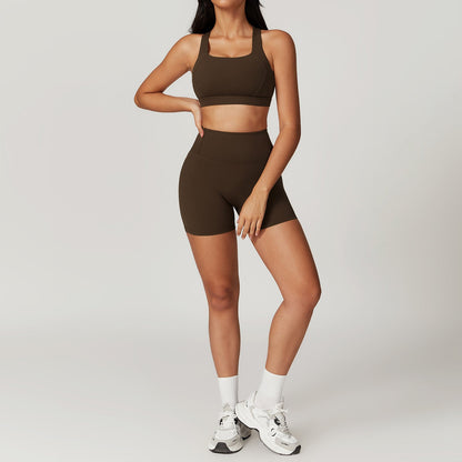 Ensemble Brassière de Sport & Short Taille Haute | Ultra-Doux & Confort Optimal
