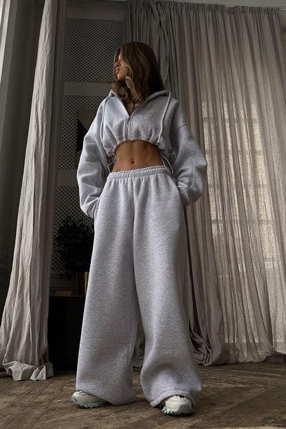Two-piece Streetwear Loose Sweater Suit