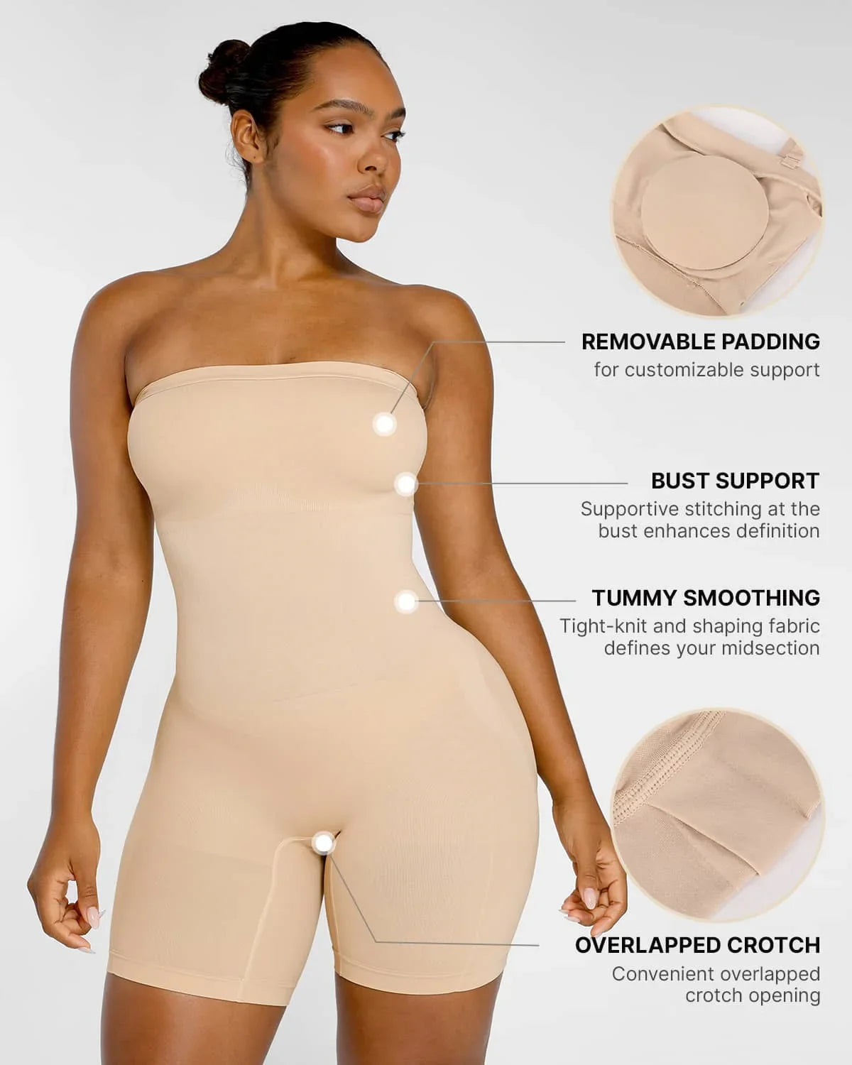 Bare Essentials Seamless Sculpt Strapless Bodysuit