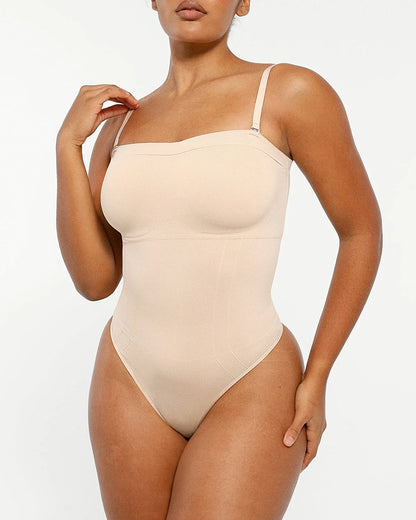 Bare Essentials™ Skin Flow™ Strapless Sculpt Thong Bodysuit