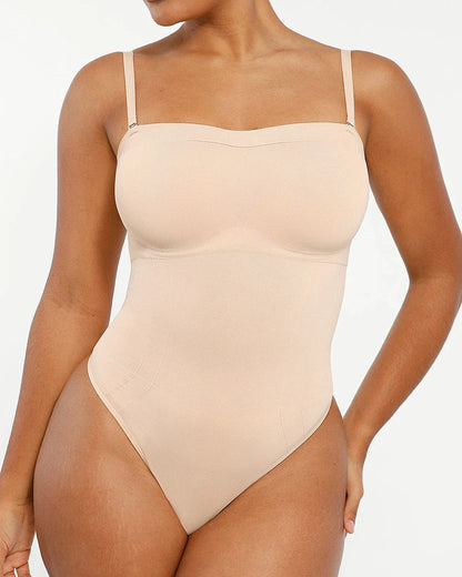 Bare Essentials™ Skin Flow™ Strapless Sculpt Thong Bodysuit
