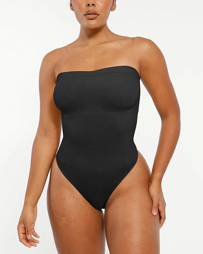 Bare Essentials™ Skin Flow™ Strapless Sculpt Thong Bodysuit