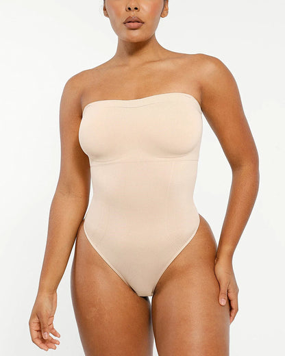 Bare Essentials™ Skin Flow™ Strapless Sculpt Thong Bodysuit