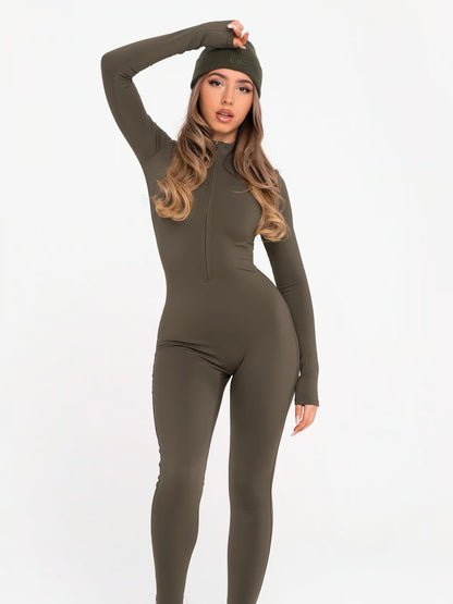 Sculpt Zip Jumpsuit – Power, Comfort & Curves.
