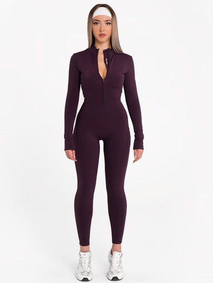 Sculpt Zip Jumpsuit – Power, Comfort & Curves.
