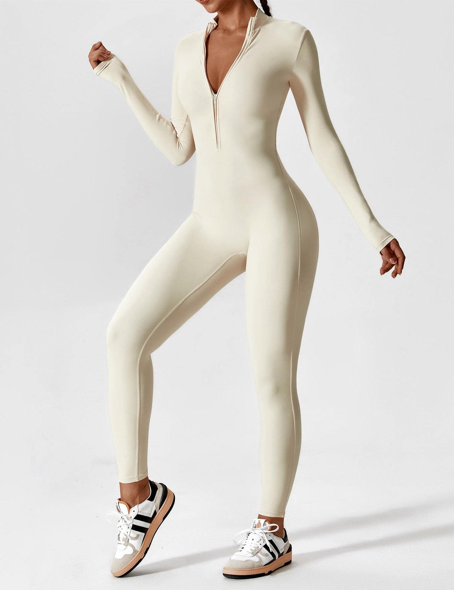 Sculpt Zip Jumpsuit – Power, Comfort & Curves.