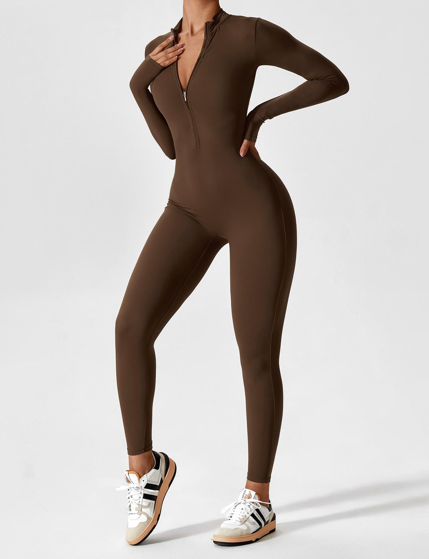 Sculpt Zip Jumpsuit – Power, Comfort & Curves.