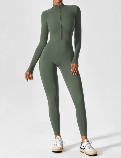 Sculpt Zip Jumpsuit – Power, Comfort & Curves.