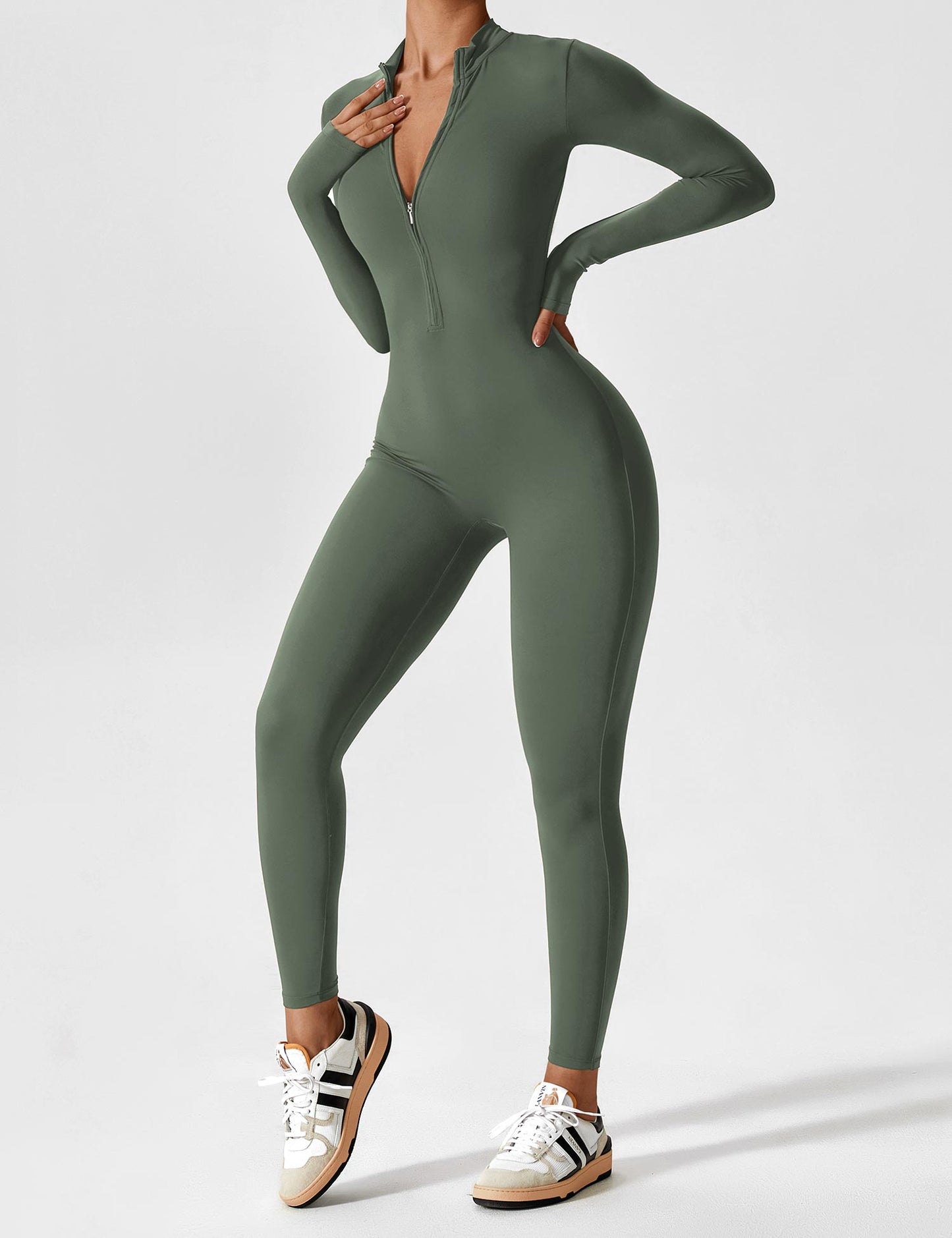 Sculpt Zip Jumpsuit – Power, Comfort & Curves.